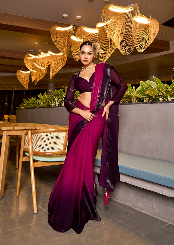 INDO SILK LUXE SATIN SAREE