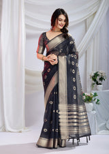 Woven Design Zari Silk Blend Saree
