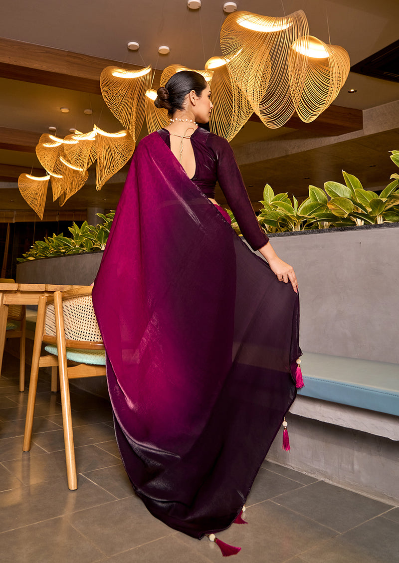 INDO SILK LUXE SATIN SAREE