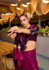 INDO SILK LUXE SATIN SAREE
