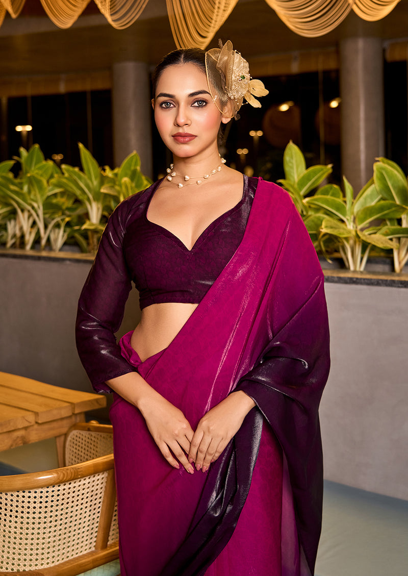 INDO SILK LUXE SATIN SAREE