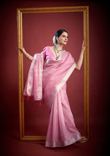 Woven Design Zari Organza Saree