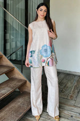 Ivory Bloom Handblock Kurta Set