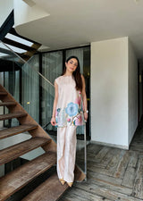 Ivory Bloom Handblock Kurta Set