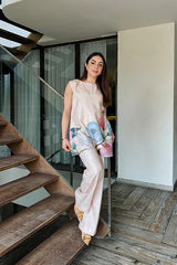 Ivory Bloom Handblock Kurta Set