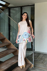 Ivory Bloom Handblock Kurta Set
