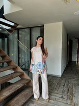 Ivory Bloom Handblock Kurta Set