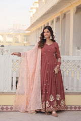 Premium Designer Readymade Gown with Dupatta