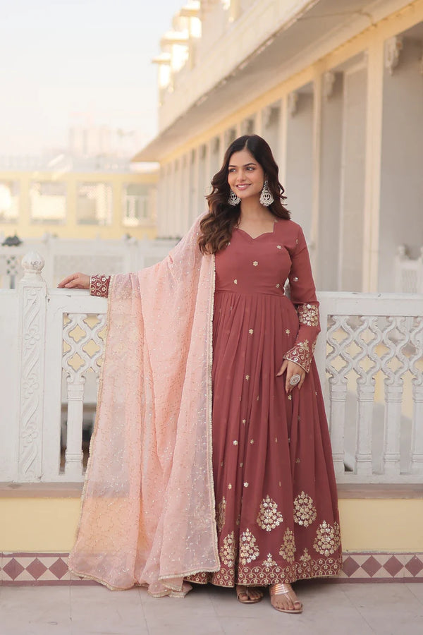 Premium Designer Readymade Gown with Dupatta