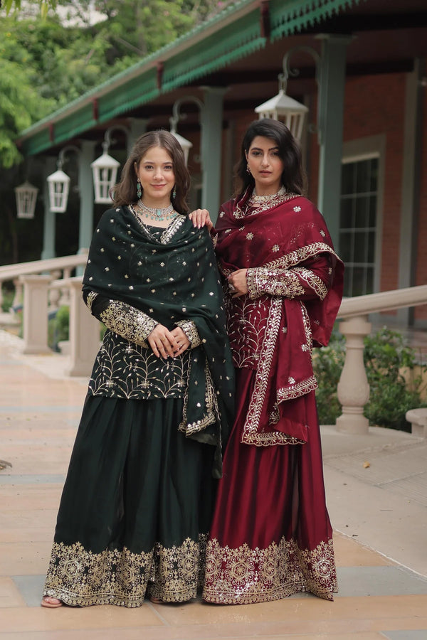 Premium designer Kurti-Plazzo-Dupatta set