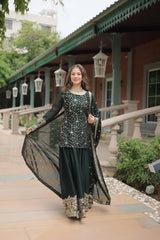 Premium designer Kurti-Plazzo-Dupatta set