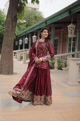 Premium designer Kurti-Plazzo-Dupatta set