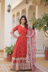 Elegant Designer Gown with Dupatta