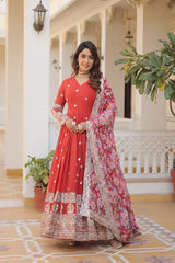 Elegant Designer Gown with Dupatta
