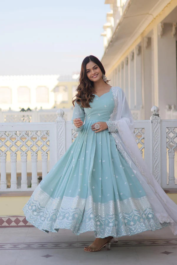 Designer Gown with Dupatta