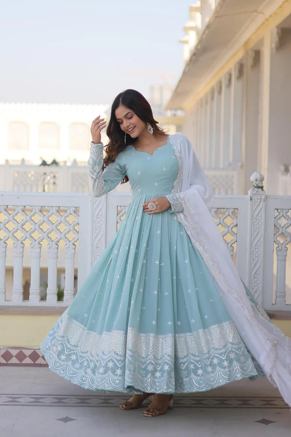 Designer Gown with Dupatta